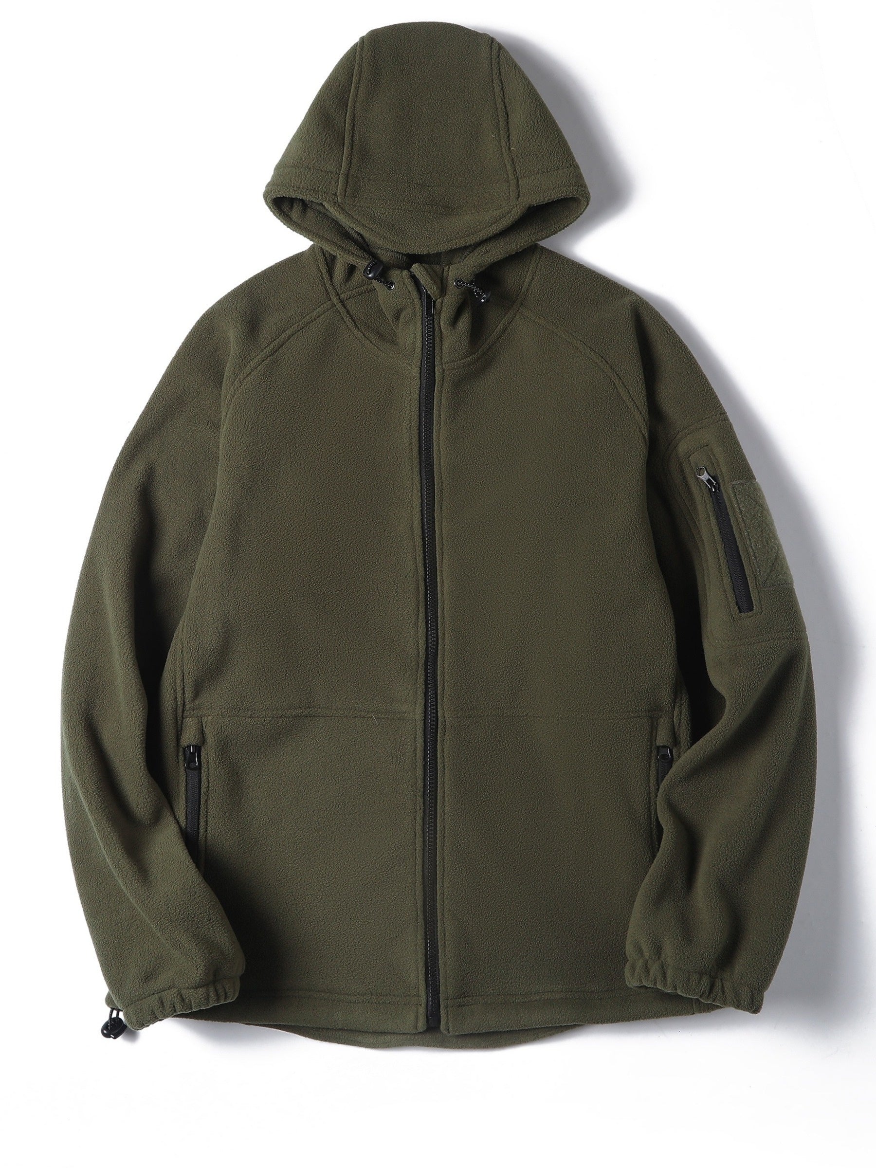 Calda felpa con cappuccio realizzata in pile polare