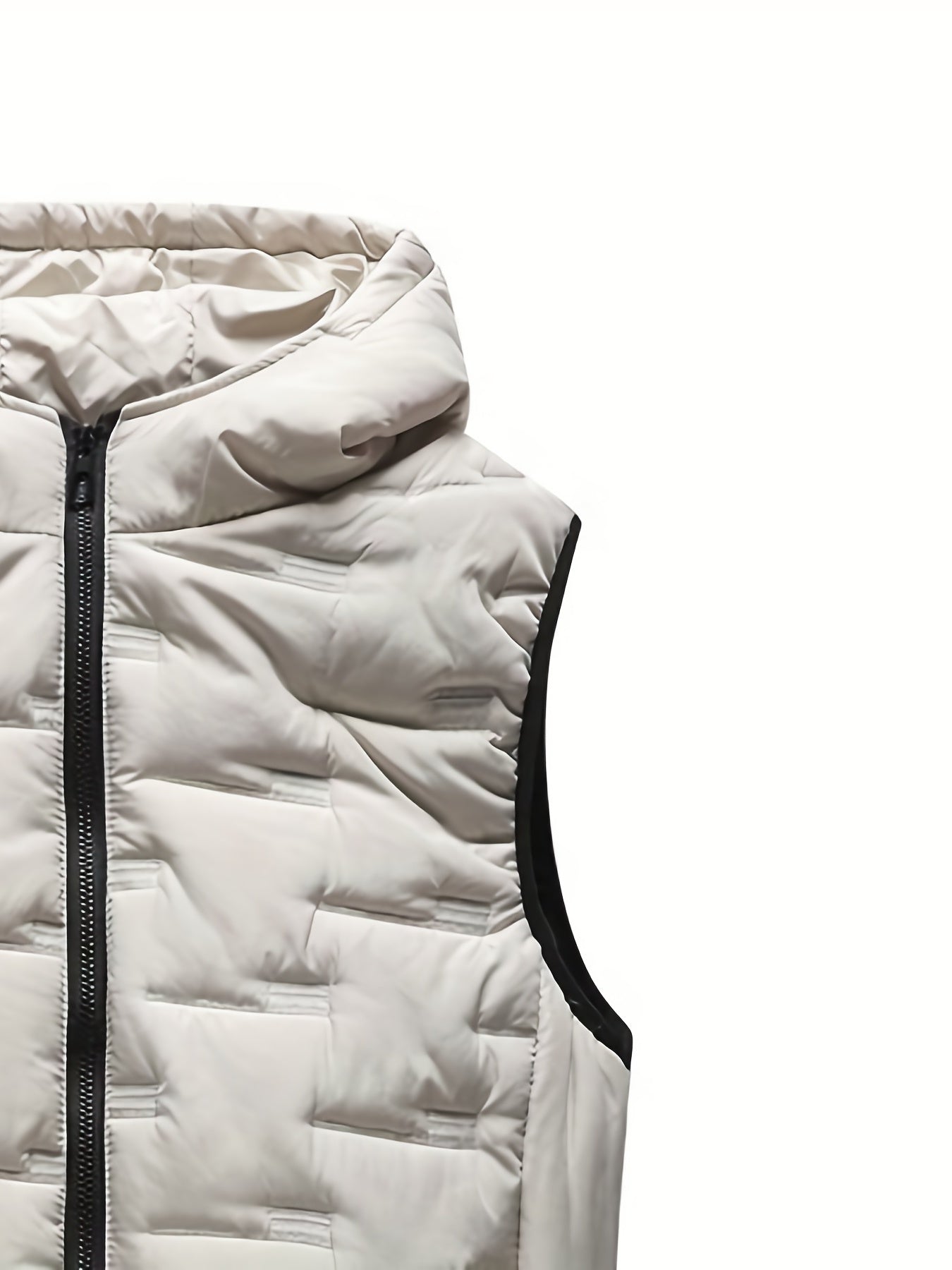 Gilet imbottito con cappuccio e cerniera