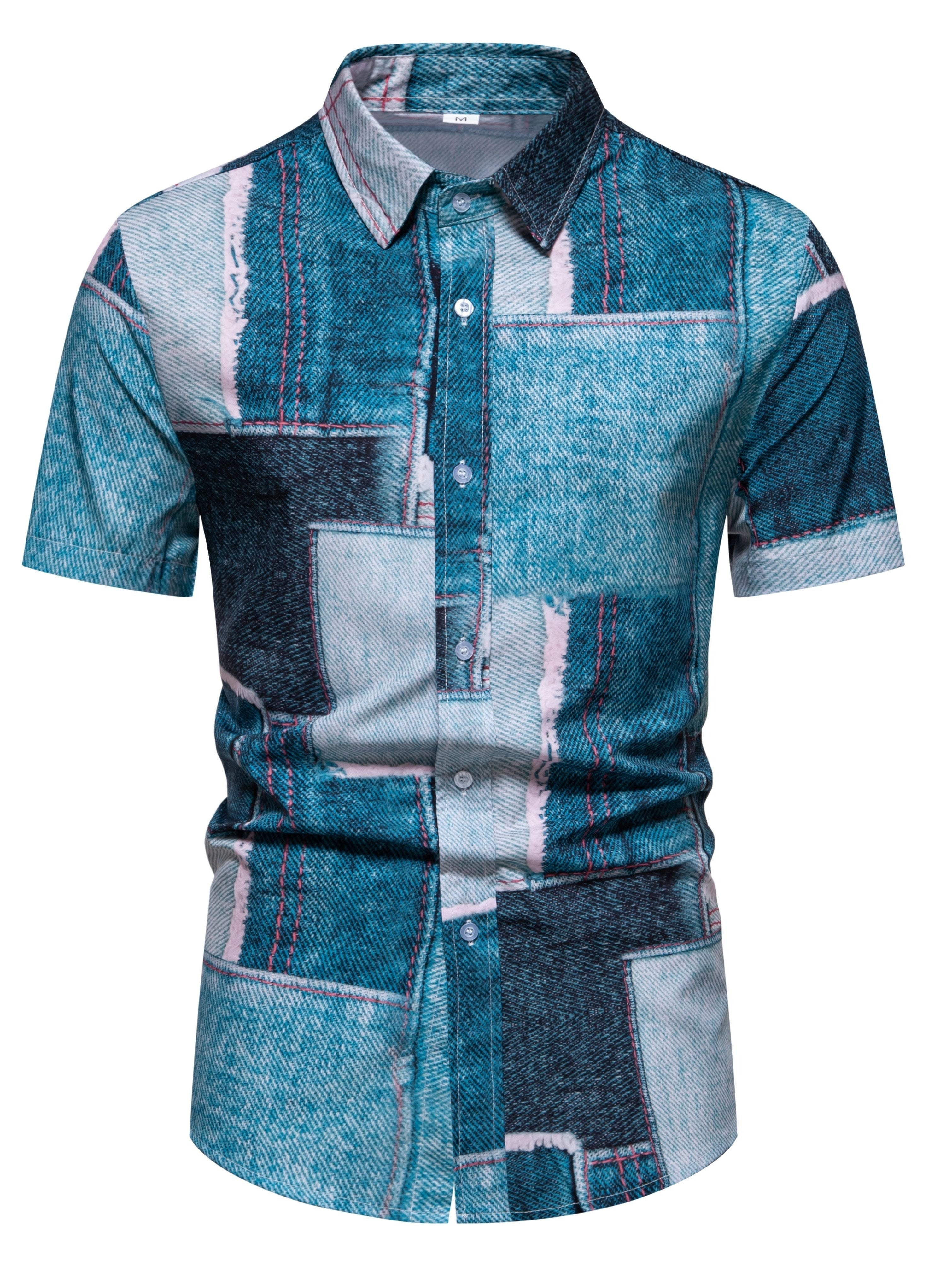 Camicia in denim a maniche corte in diversi colori
