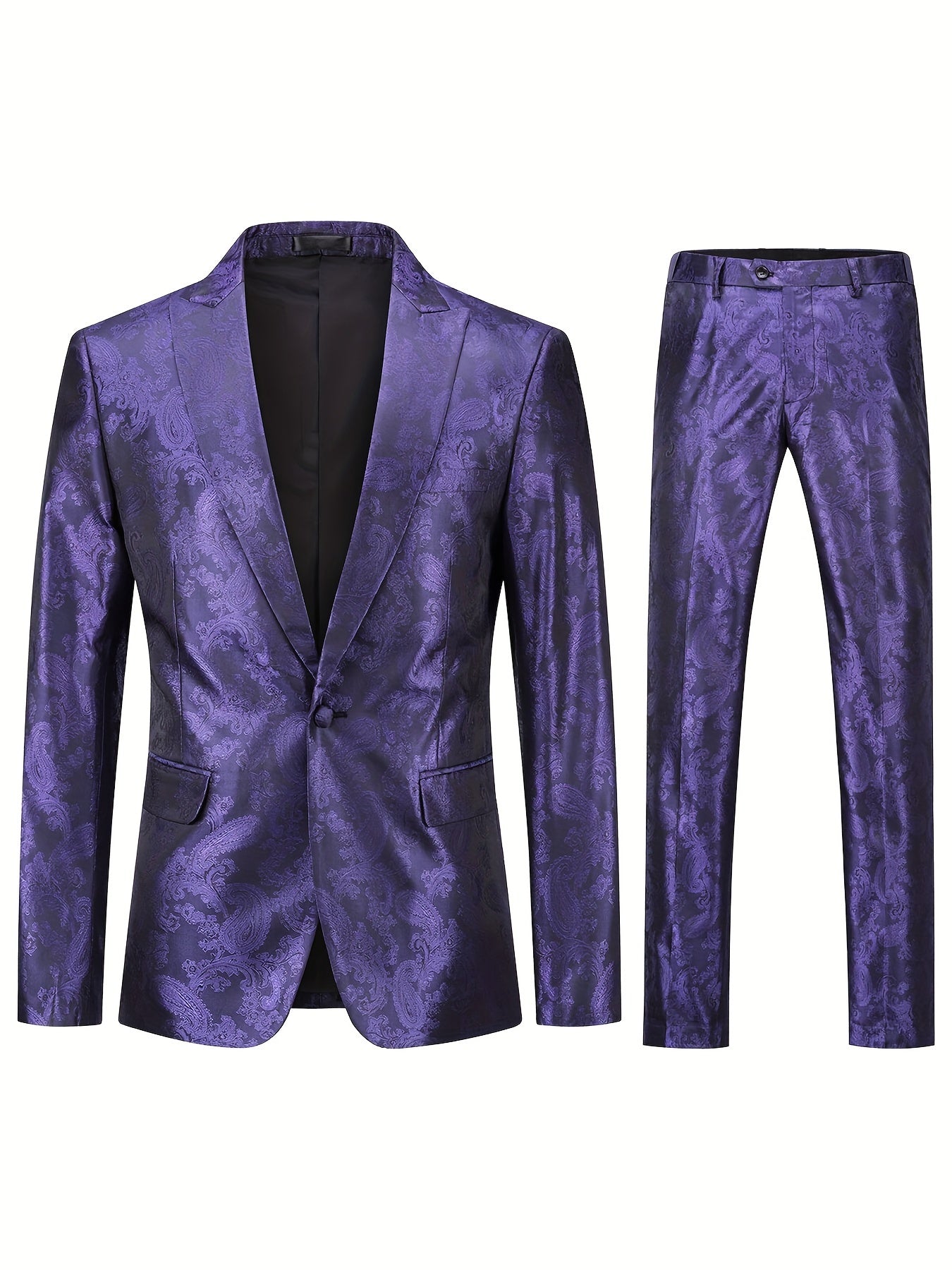 Completo composto da giacca blazer e pantaloni con motivo cachemire