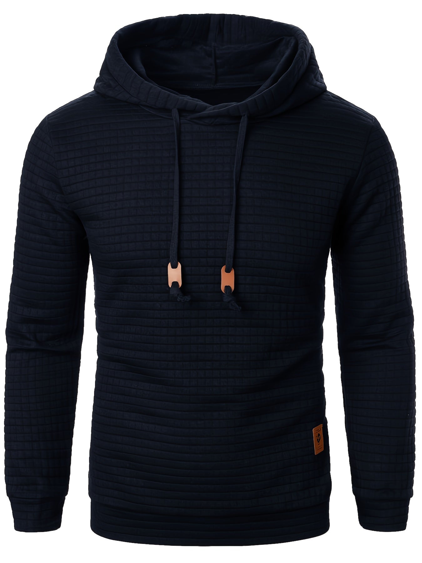 Comoda felpa con cappuccio a maniche lunghe con motivo waffle