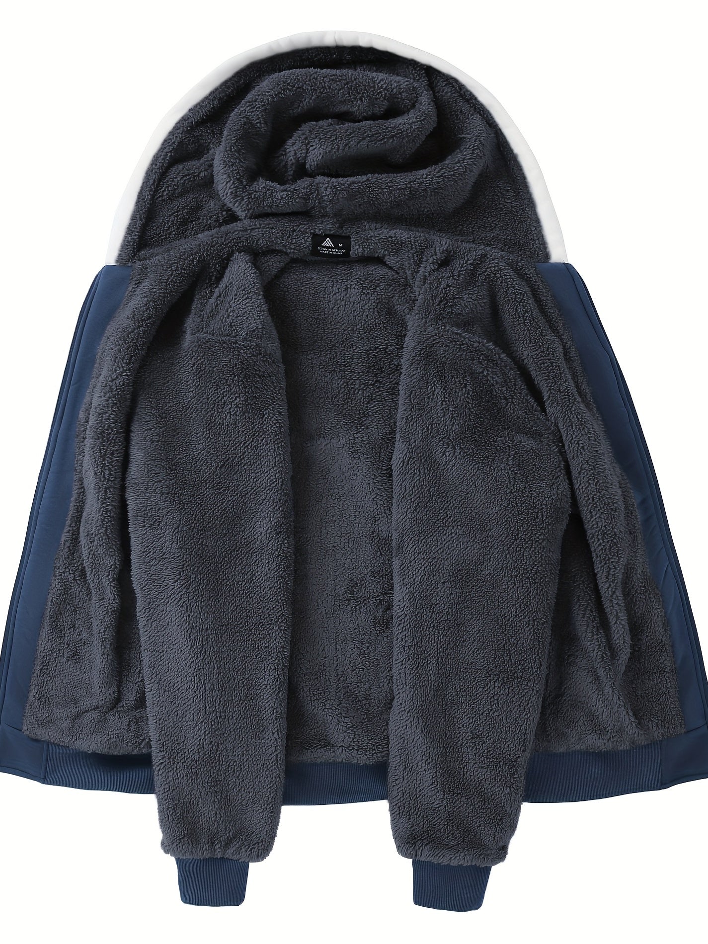 Felpa con cappuccio versatile in pelliccia da uomo