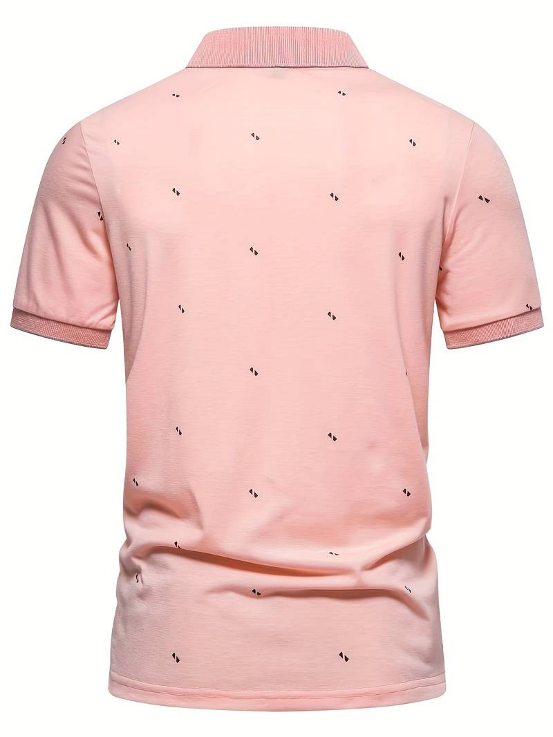 Polo con revers e fantasia puntinata
