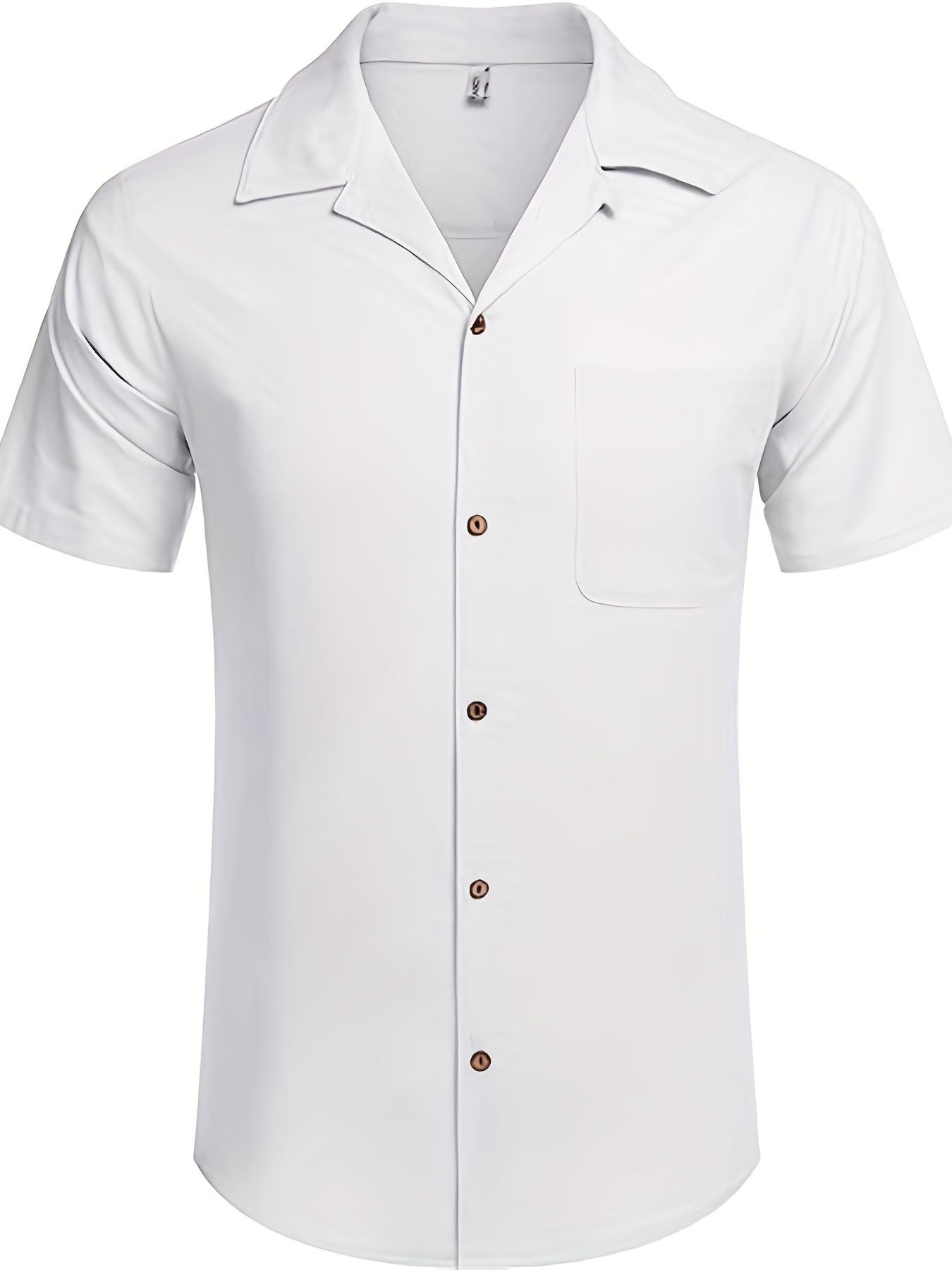 Camicia ampia casual, leggermente elasticizzata con maniche corte e risvolti