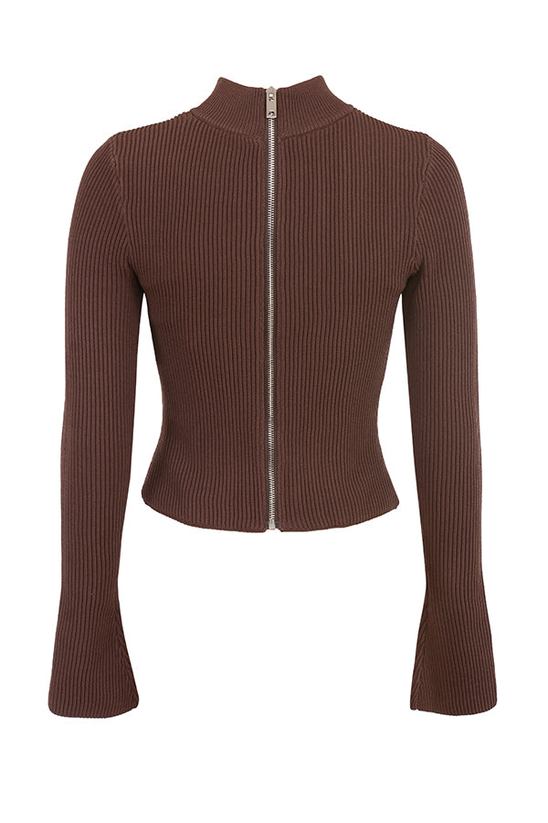 Corsetto in maglia color cacao