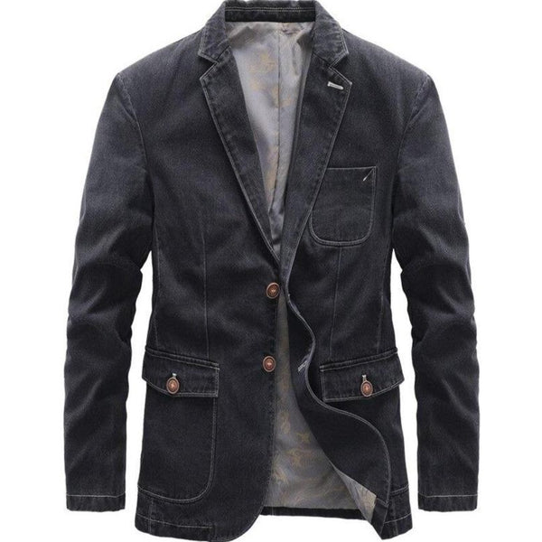 Giacca di jeans nera