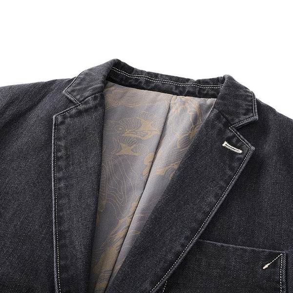Giacca di jeans nera