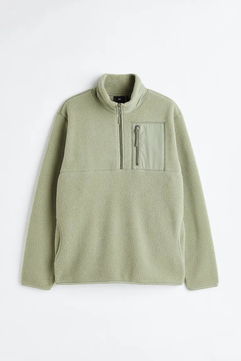 Giubbotto verde con taschino sul petto