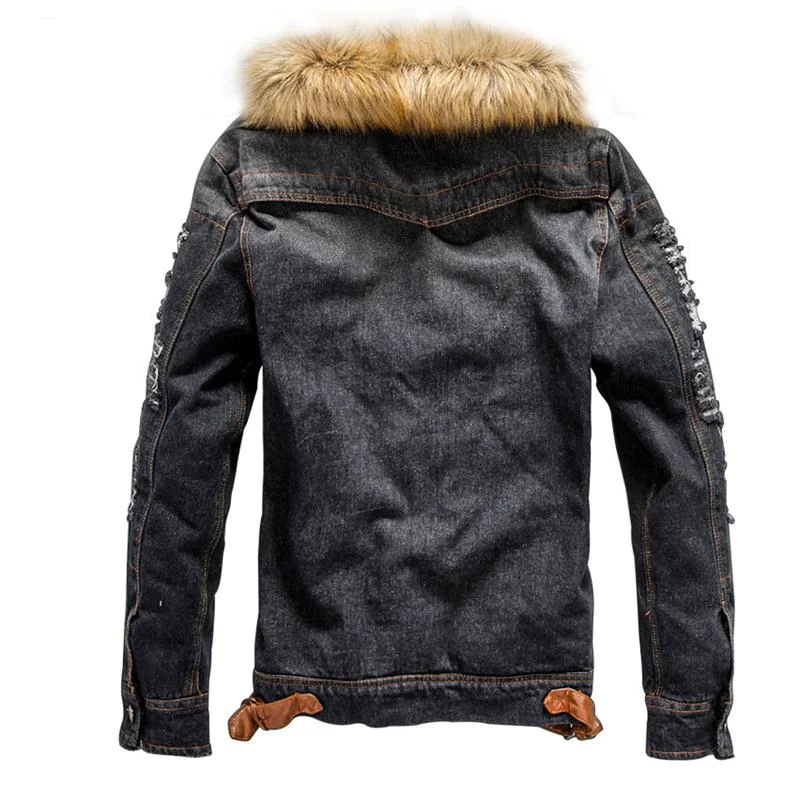 Giacca in denim con bordo Sherpa Rockfella