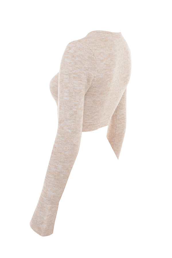 Cardigan corto lavorato a maglia soffice