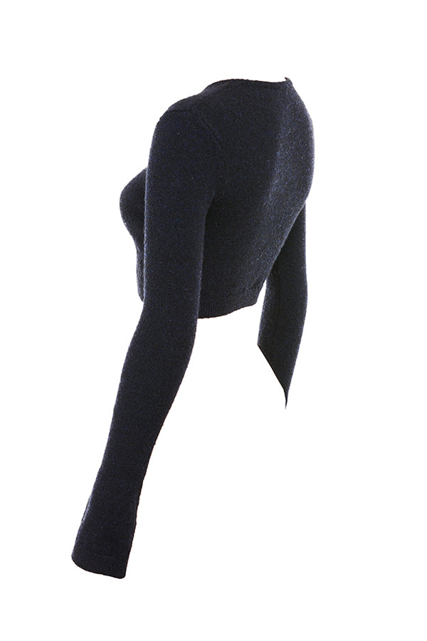 Cardigan corto lavorato a maglia soffice