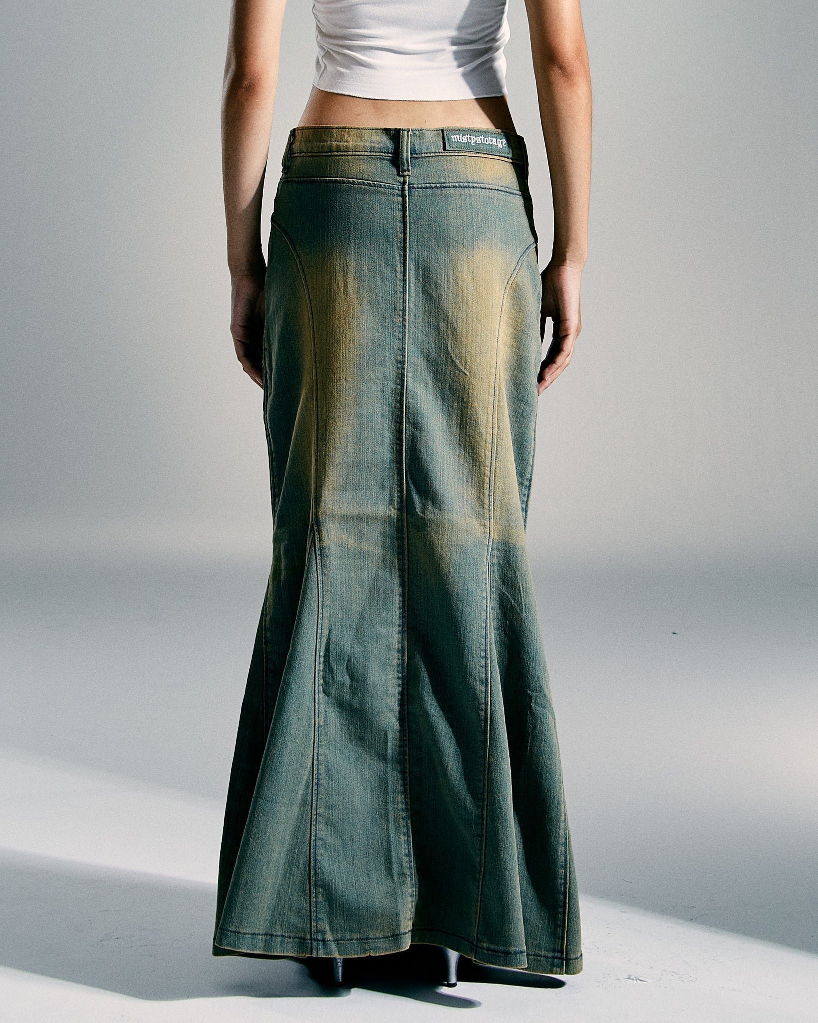 Gonna lunga in denim