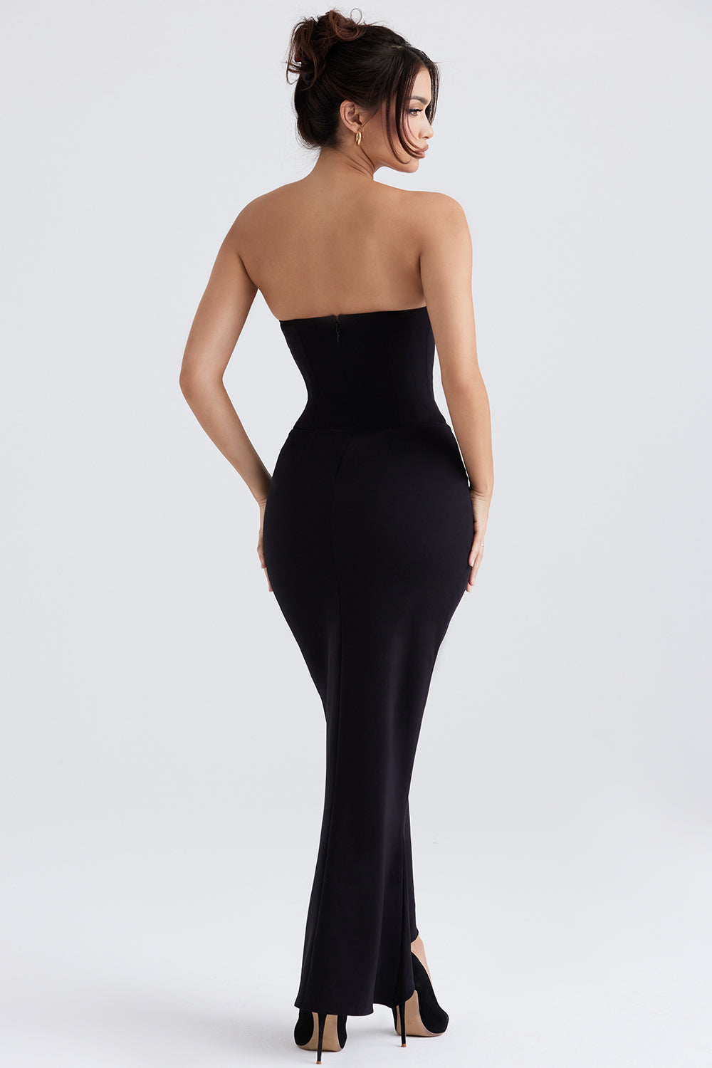 Abito corsetto nero senza spalline
