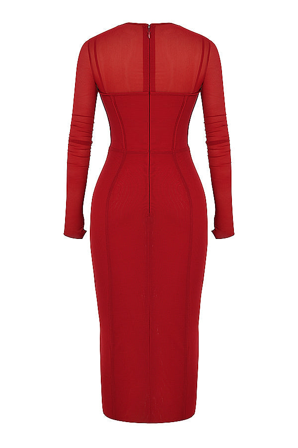 Abito corsetto midi