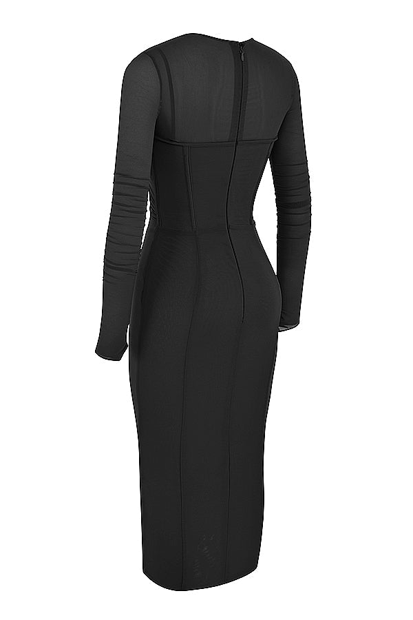 Abito corsetto midi