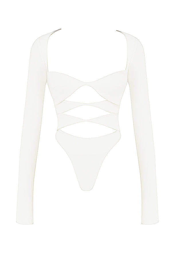 Body bianco con cut-out