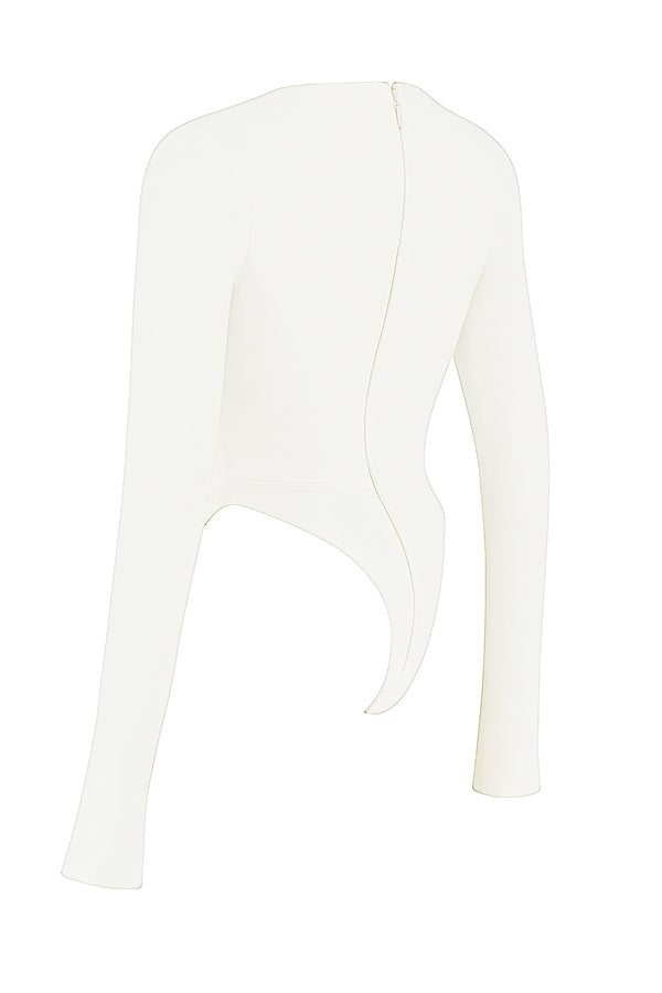 Body bianco con cut-out