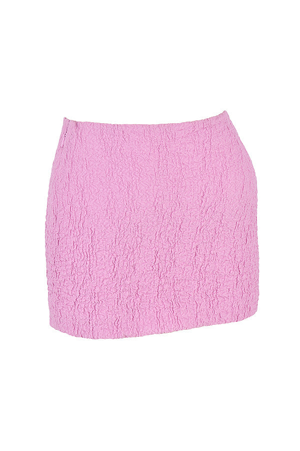 Corsetto ritagliato rosa con minigonna