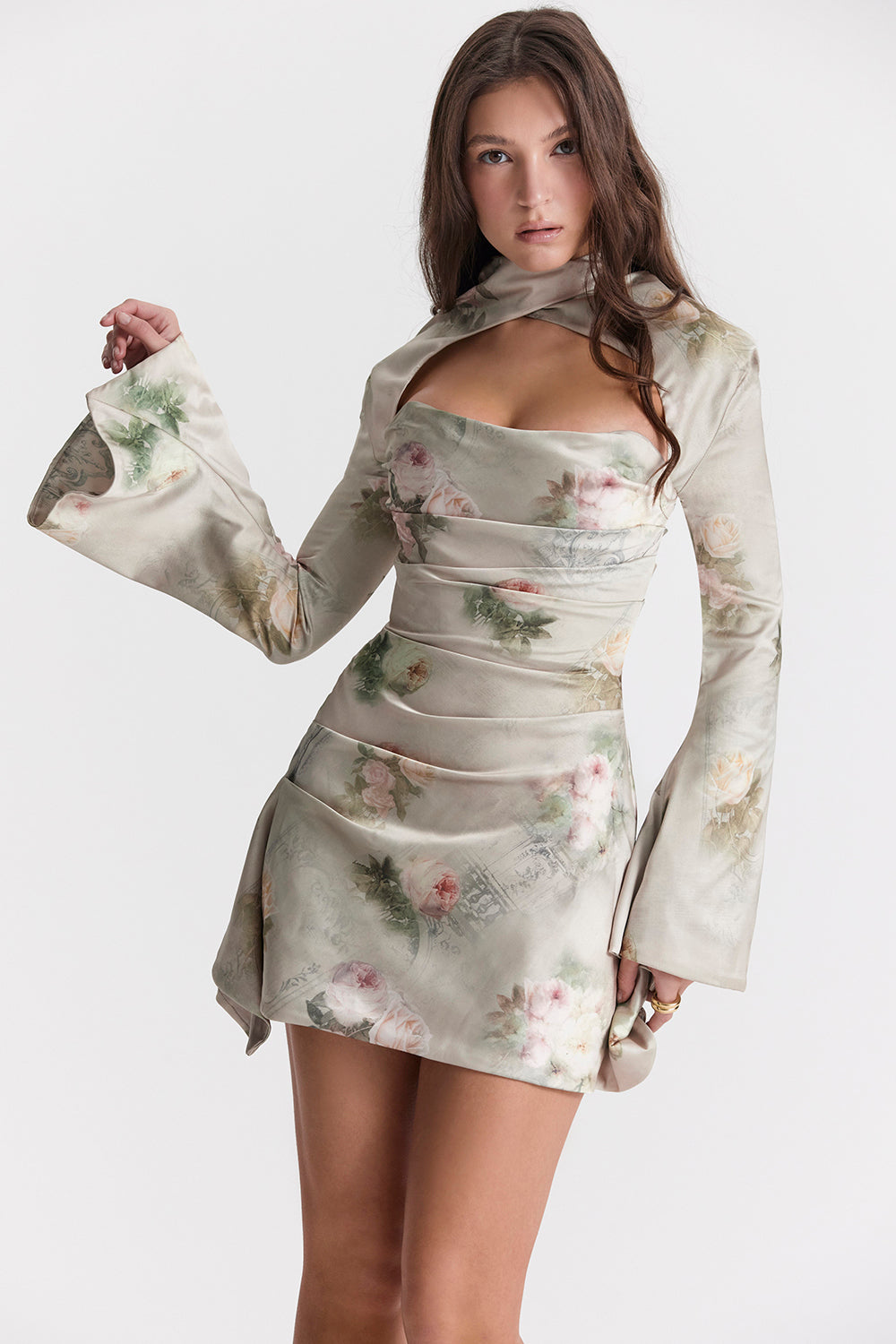 Abito a corsetto drappeggiato