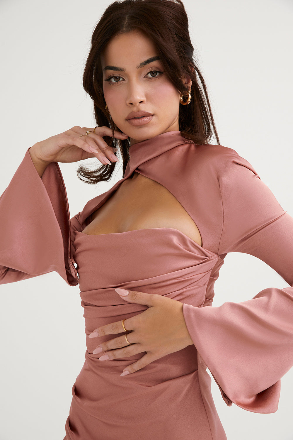 Abito a corsetto drappeggiato