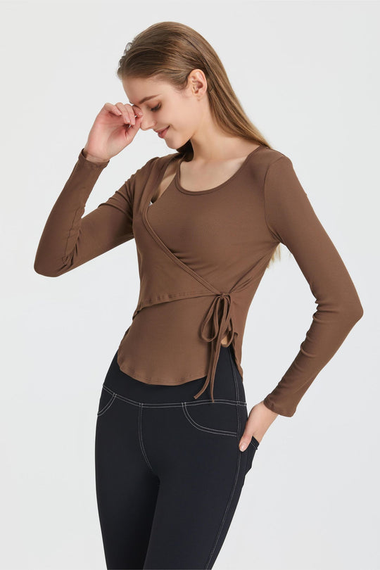 Maglia sportiva traspirante con maniche lunghe