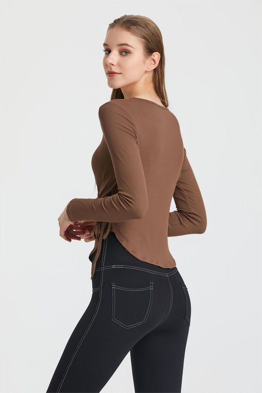 Maglia sportiva traspirante con maniche lunghe