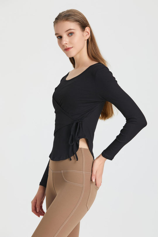 Maglia sportiva traspirante con maniche lunghe