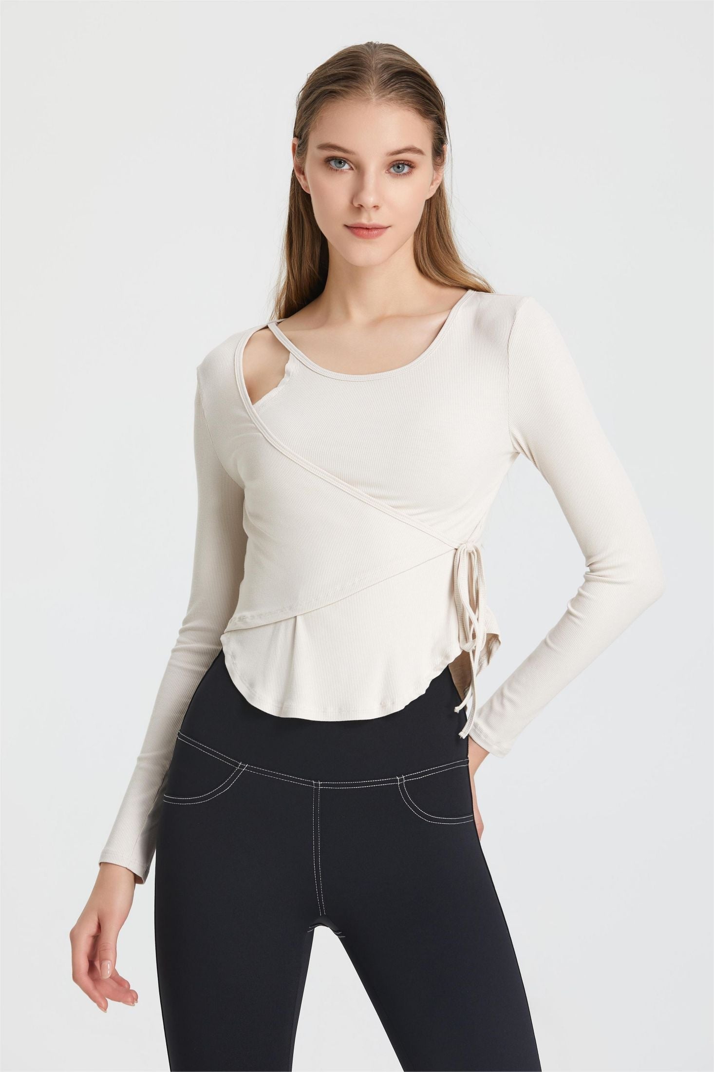 Maglia sportiva traspirante con maniche lunghe